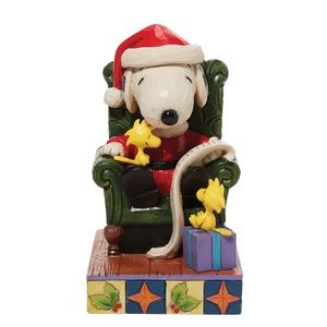 2022 Enesco Jim Shore Peanuts CHRISTMAS WISHES Snoopy & Woodstock Figuri…